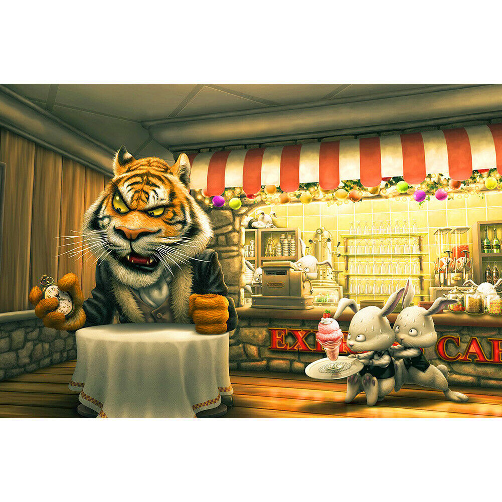 1000pcs DIY Tiger Rabbit Paper Puzzles Adults Kids Jigsaw Educational Toys @