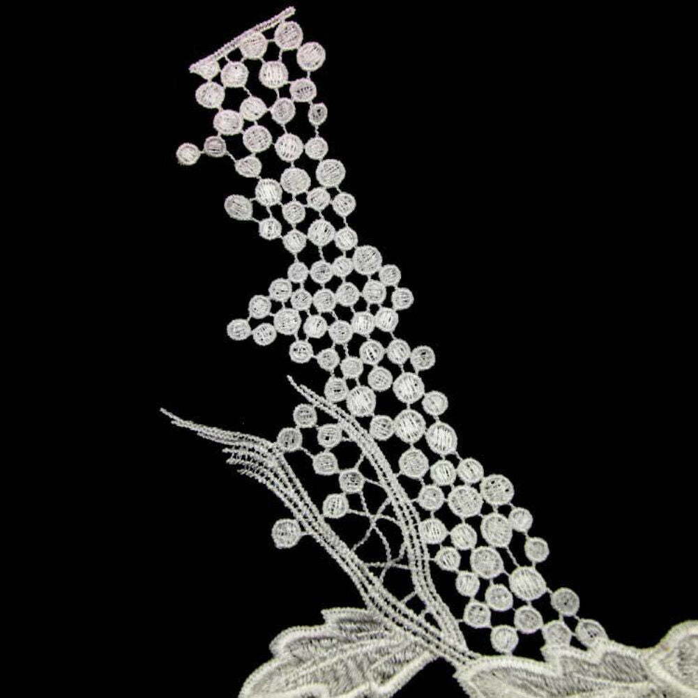Floral Embroidered Neckline Neck Collar Neckwear Trim Clothes Sewing Applique