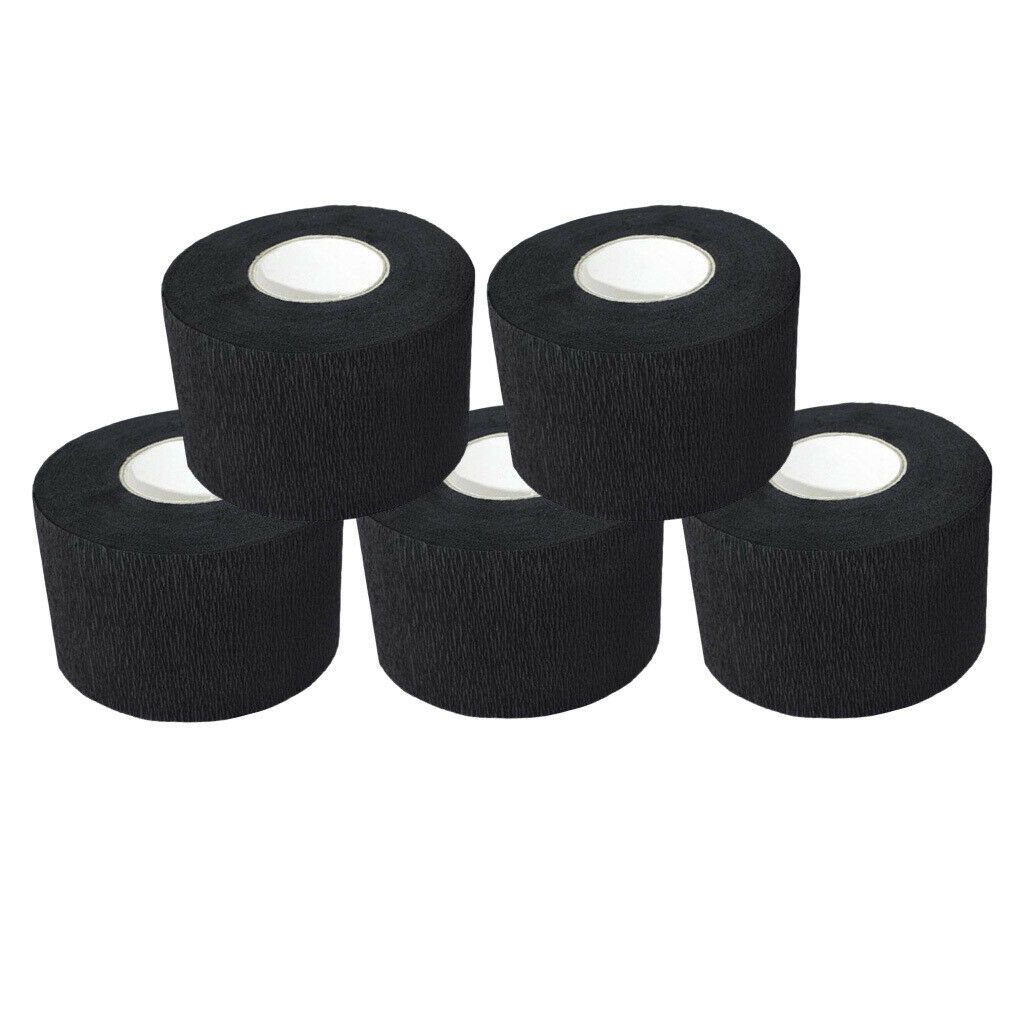 5x Neck Roll Paper Pro Neck Covering Haircut Collar Salon Accessory black