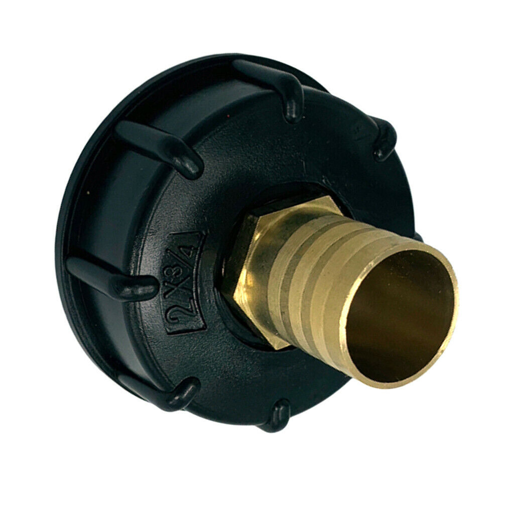 2x IBC 1000L Water Tank Tap Fitting Connector 3/4" Brass Hose Adapter Parts