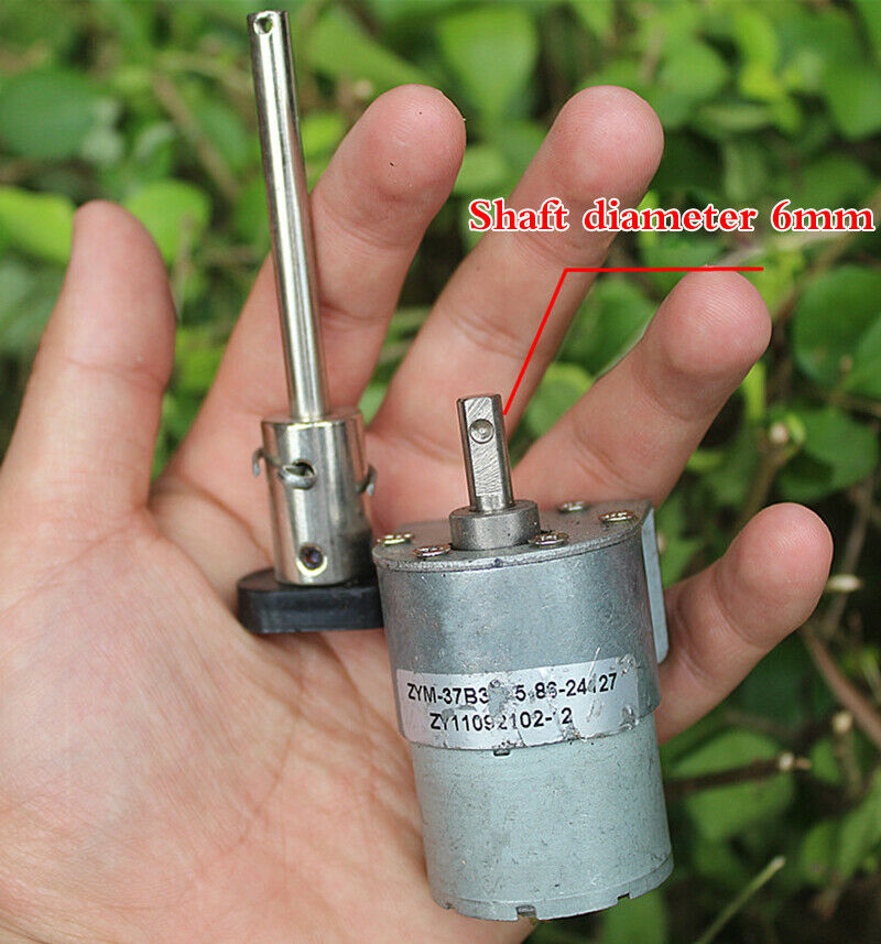 1pcs DC 12V long axis DC gear motor 60 rpm 37 gearbox high torque gear motor