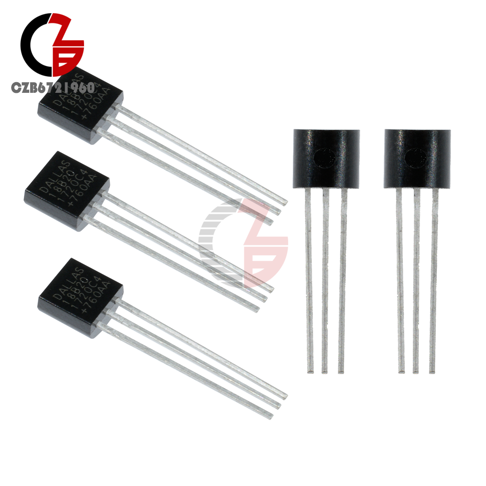 20PCS DALLAS 18B20 DS18B20 TO-92 Wire DIP-3 Digital Thermometer Temperature IC