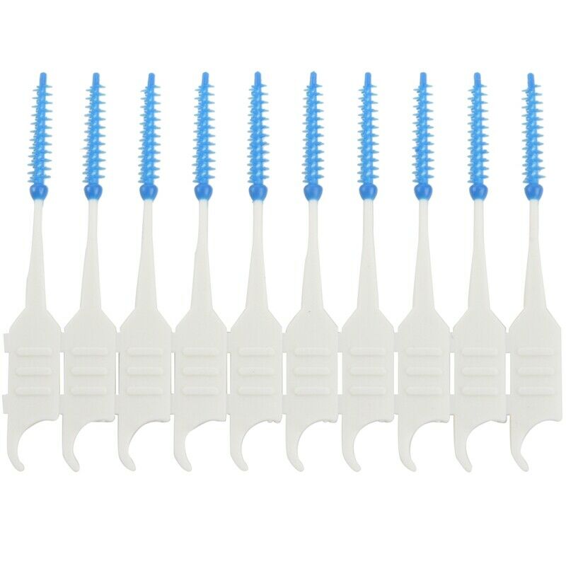 40pcs Teeth Toothpicks Dental Floss Picks Interdental Brush Stick Tooth Clean A1