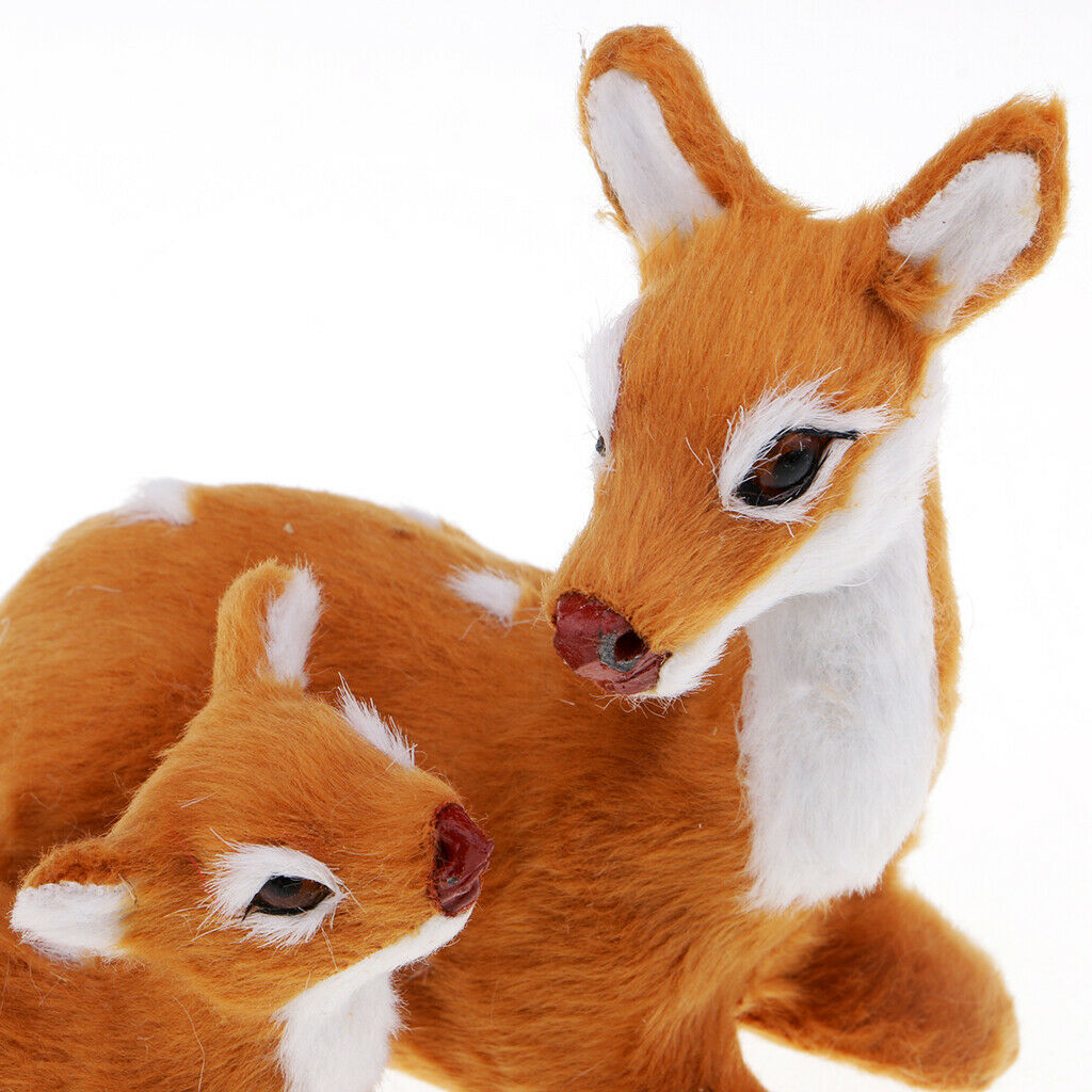 Mini Simulation Reindeer Christmas Ornament Plastic Plush   Kids