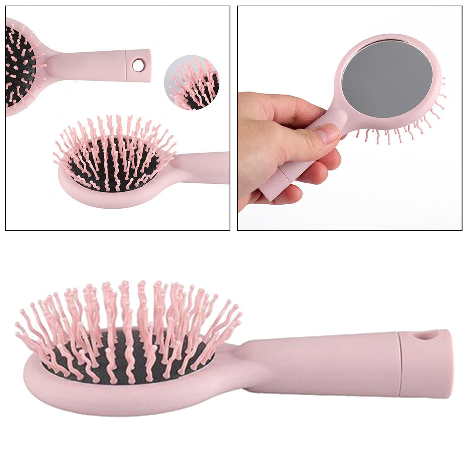 Mini Portable Pocket Comb Travel Massager Hair Brush Anti- for Women