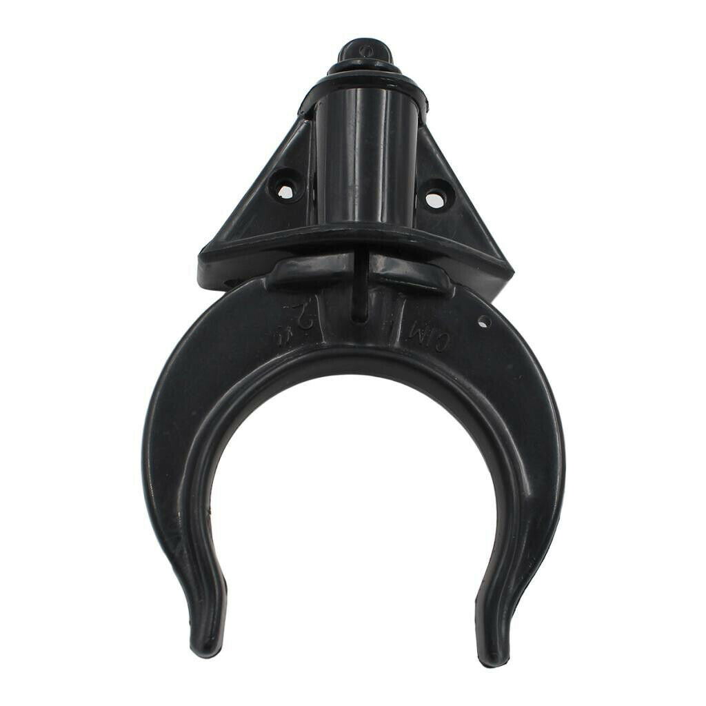 Black Boat Rowlocks with Side Plate Holders for Upto 60mm Oar Shafts