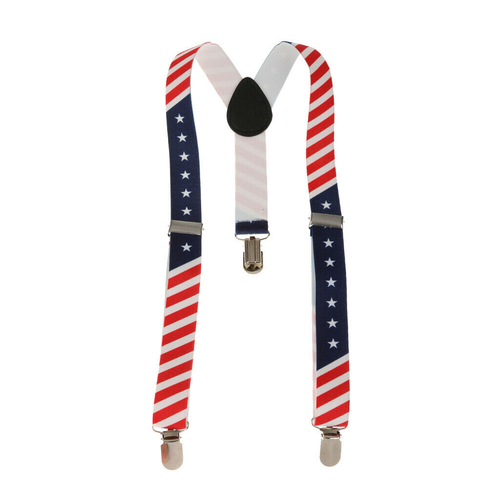 Unisex Printed Webbing Suspender Adjustable Galluse for Child the Union
