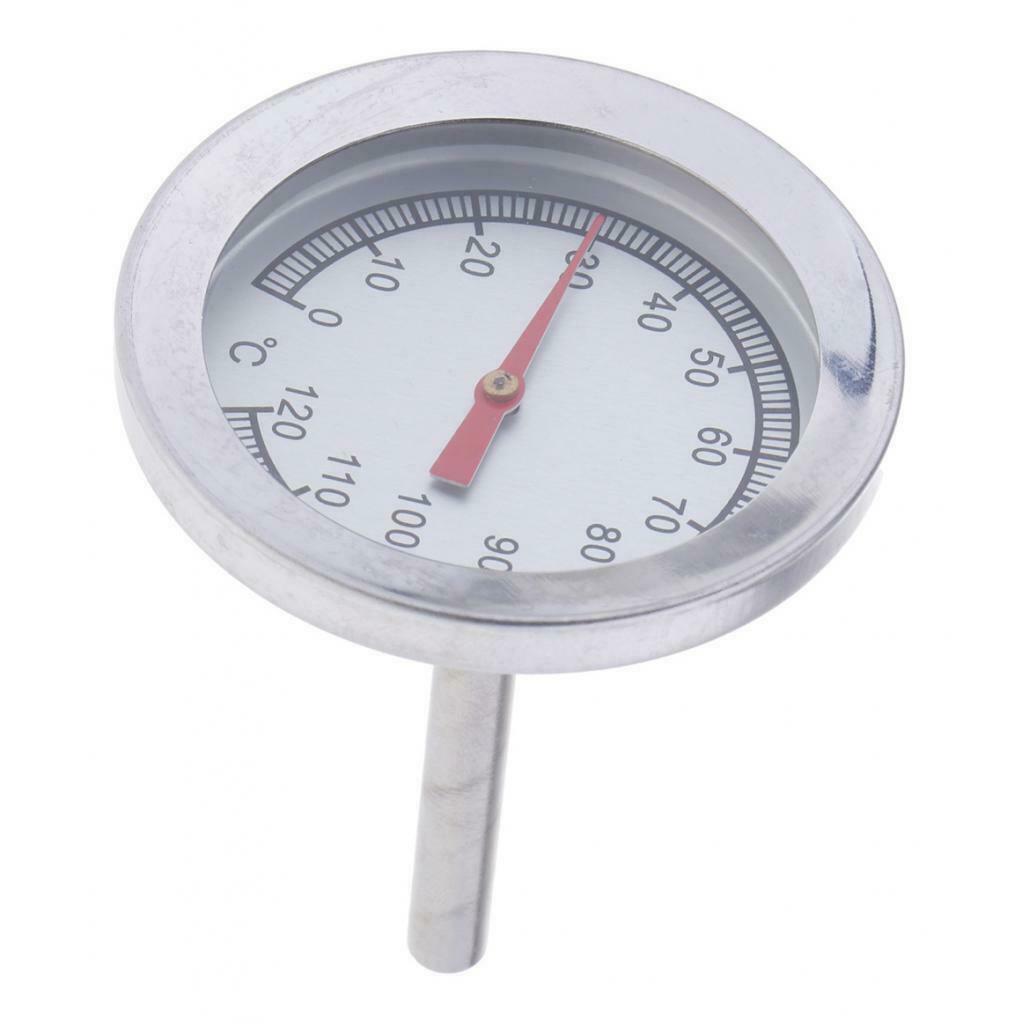 2in Barbecue Charcoal Smoker Temperature Gauge BBQ Thermometer for Port Beef