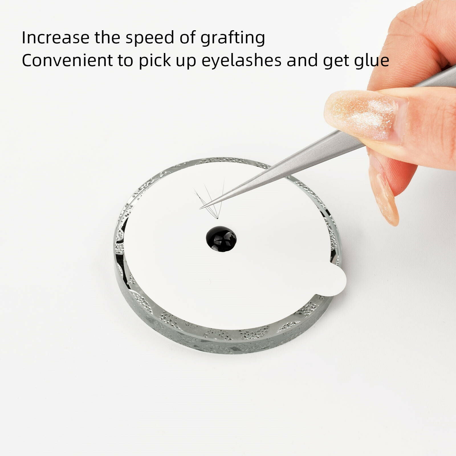 For Grafting And Planting Eyelashes Crystal Glass Table Gasket Pad Dripping Tool