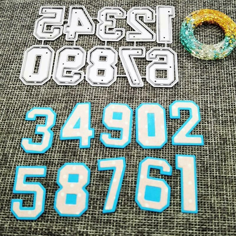 Number Metal Cutting Dies Stencil DIY Scrapbook Album Paper Card Template Mold