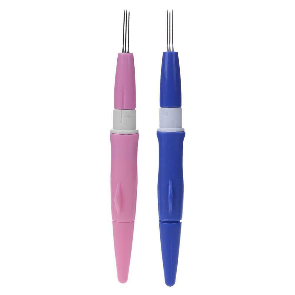 Mini Needle Felting Handle Holder with 3 Needles Wool Felt Embroidery DIY Tool