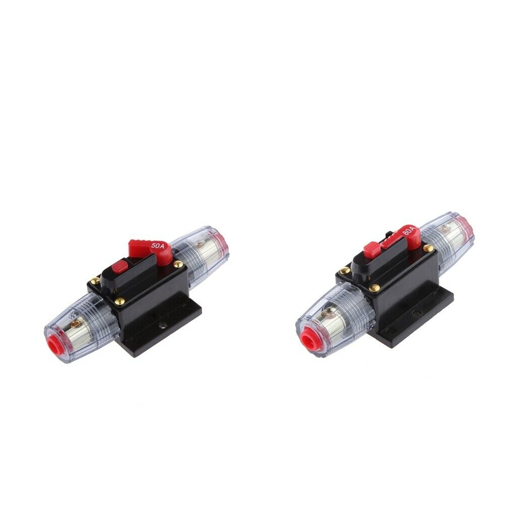 2Pieces Circuit Breaker Inline Car Auto Fuse Safety Protection Weatherproof