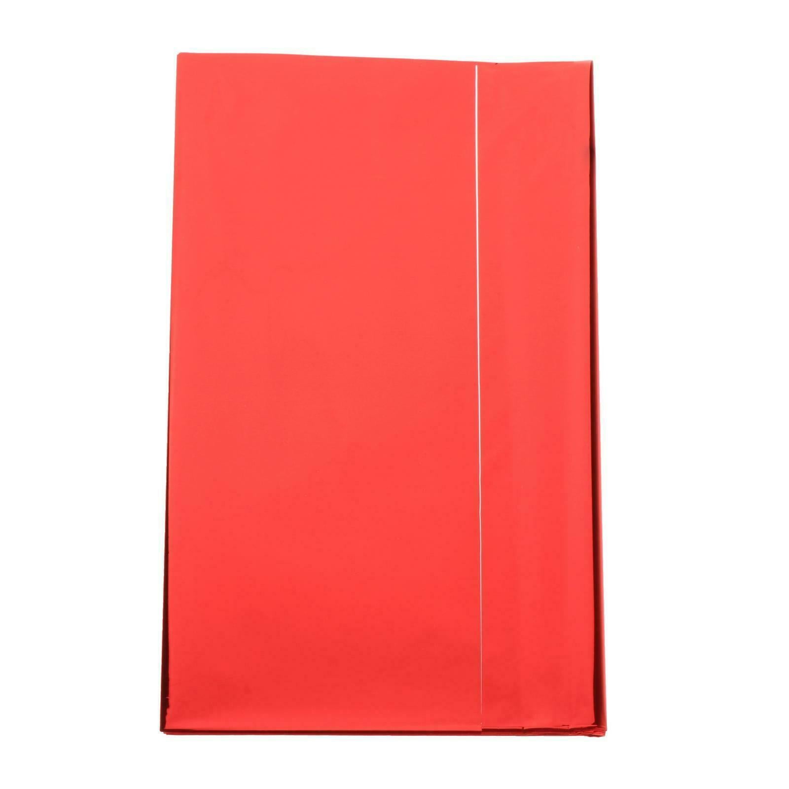 Disposable Foil Plastic Tablecover Party Tablecloth Rectangle 137x274cm Red