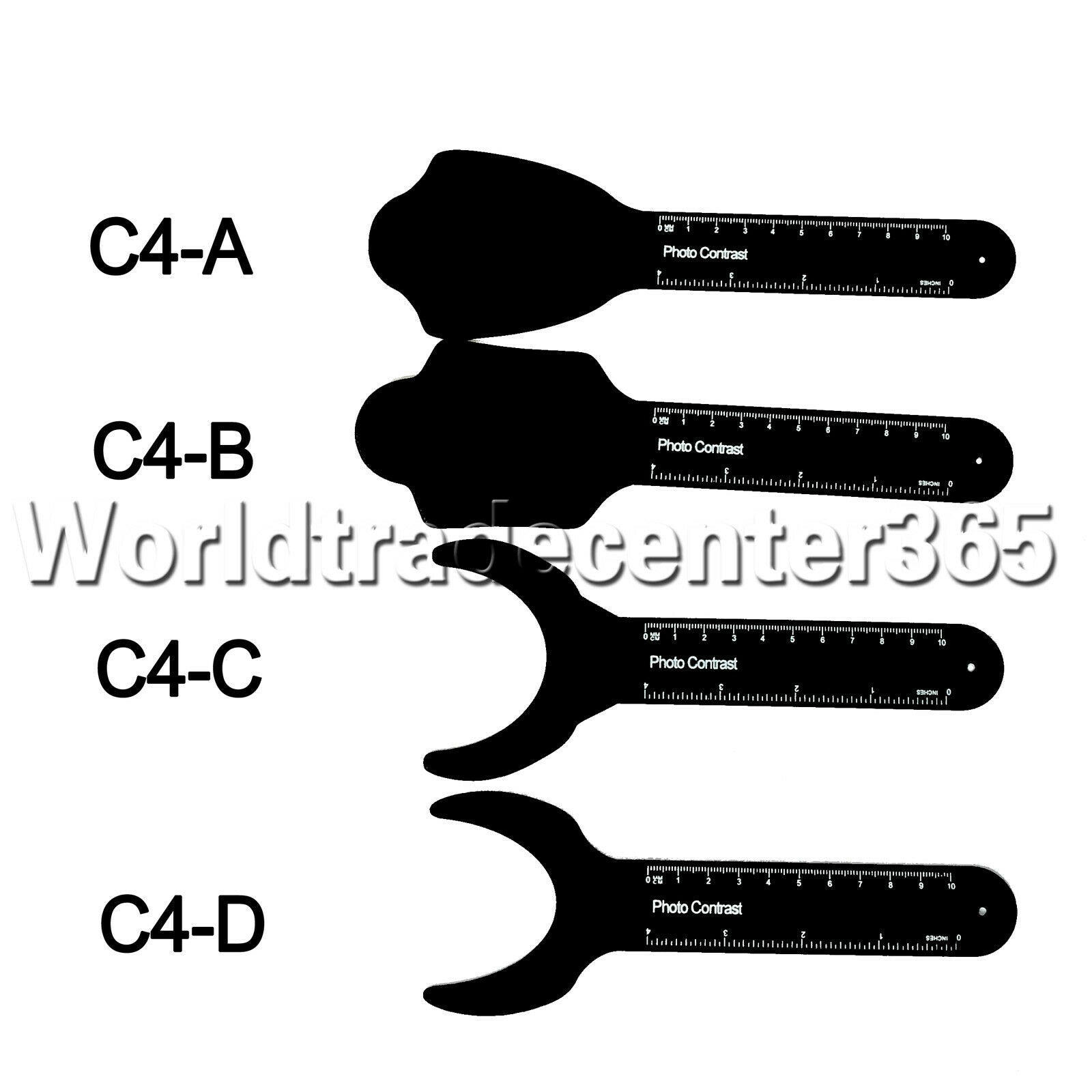 4pcs Dental Photo Contrast Black Background Board Palatal Photography Contraster