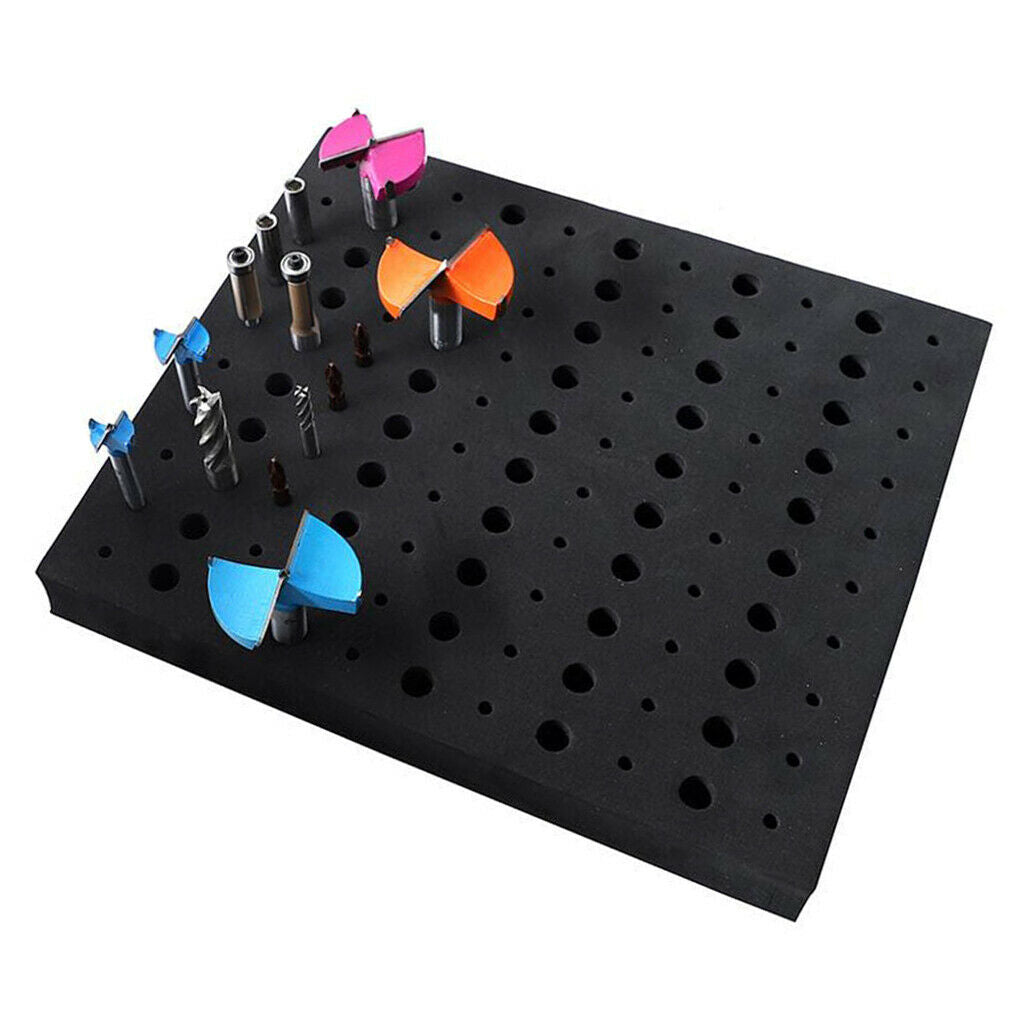 2x Router Bits Storage Tray Tool Box Holder 110 Bits 60x 1/4" + 50x 1/2"