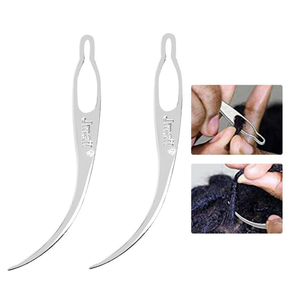 2x Dreadlocks Tool Craft Needle Crochet Interlocking Braiding Wig Making 3"