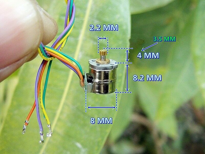 10sets DC5V 2-Phase 4-Wire 8mm Stepper Motor For Digital Camera(Two Motors/set)