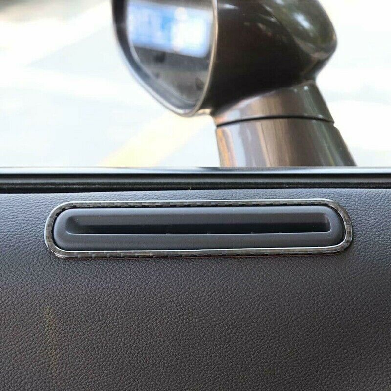 Carbon Fiber Door Air Outlet Vent Cover Trim Bezels for Dodge Challenger 201H9C3