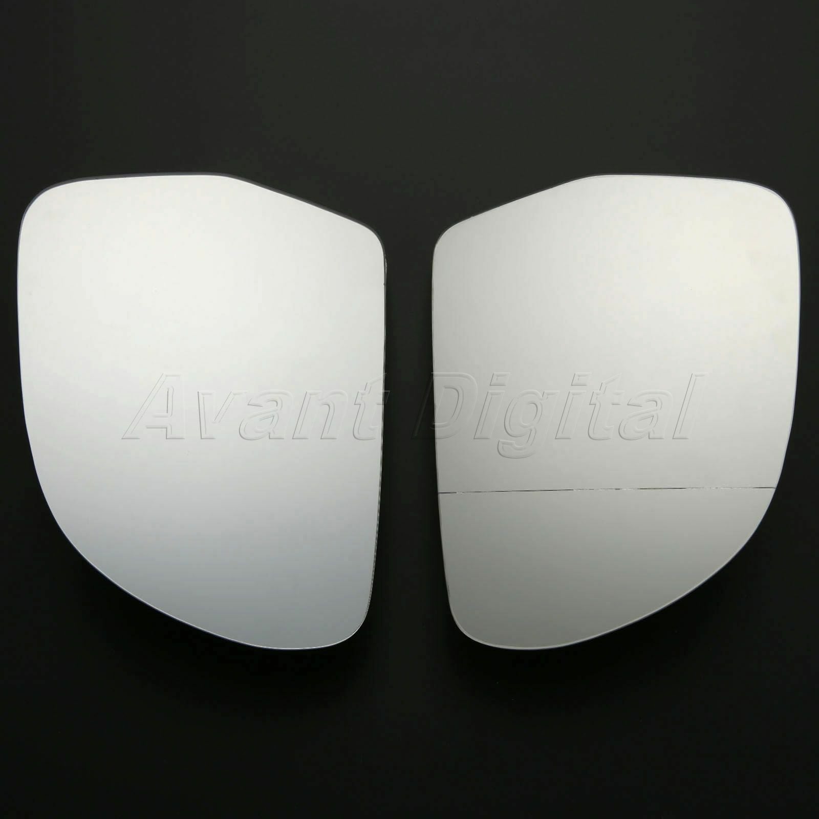 Car White Heated Door Wing Mirror Glass R & L Set for  A3 A4 S4 A6 S6 A8 S8