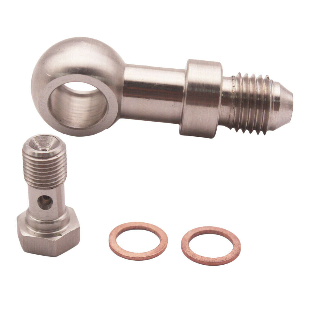 3 Set M10x1.0 4AN Turbo Aluminium Oil Banjo Bolt Fitting 1.5mm Restrictor