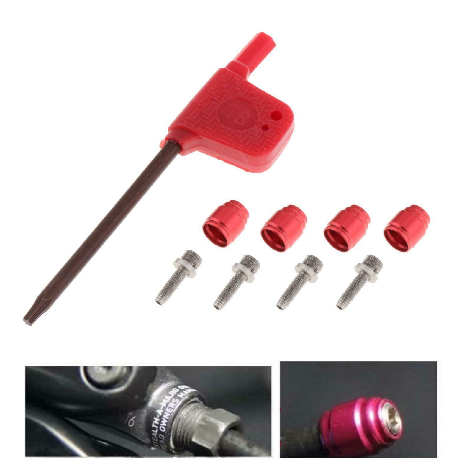 4 Sets Bike Brake Hose Olive Connecting Insert Brake Hose Oil Fitting Kit Set