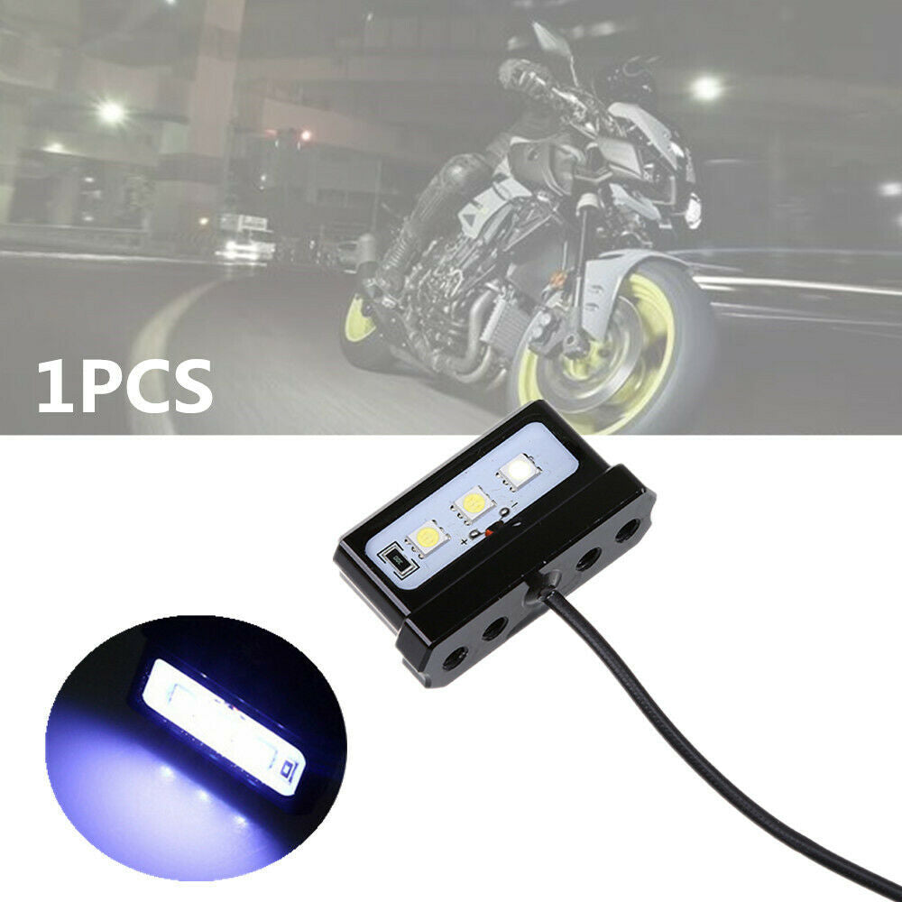 1PCS Motorcycle Bikes Modified CNC Aluminum Alloy Mini LED License Plate Light