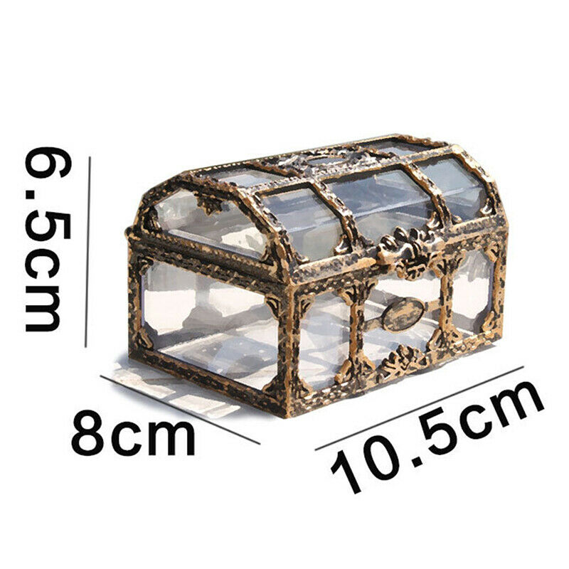 Plastic Money Container Storage Box Transparent Pirate Toys  Pirate Treas.l8