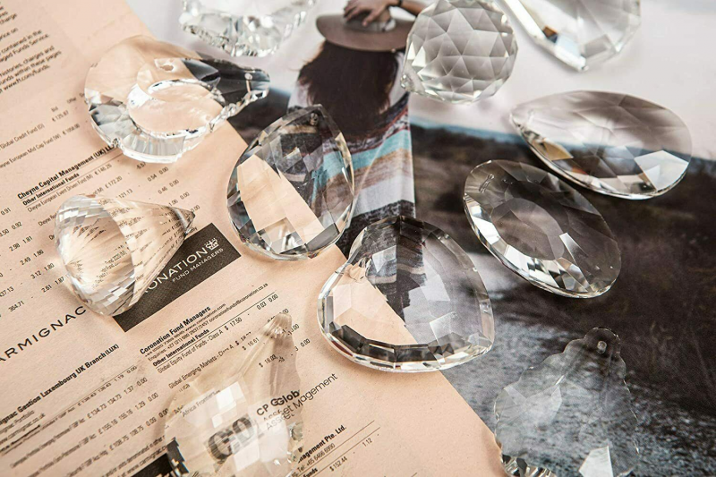 15pcs Clear Crystal Chandelier Pendants Balls Prisms Sun Catcher Crystal Prisms