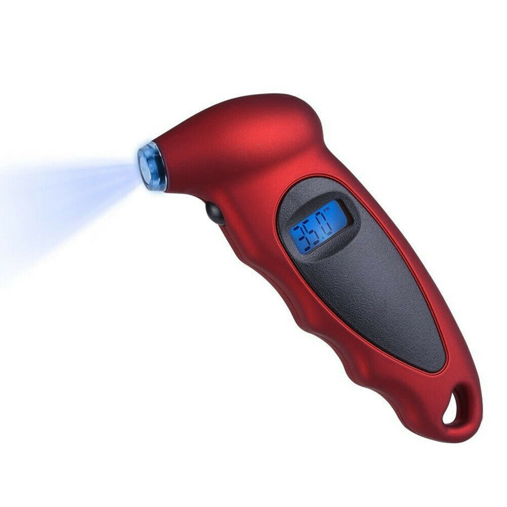 HB-110 Digital Tire Tyre Pressure Gauge 0-150 PSI for Car Motorcycle (Red)  @