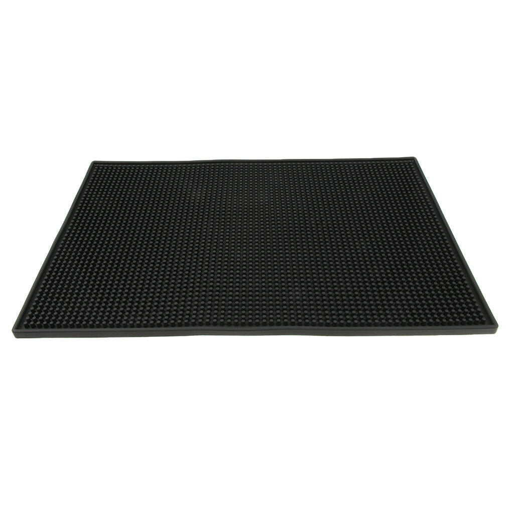 Bar Mats Black Rubber Counter Top Service Mat for Home Bar Cafe Party Wedding,