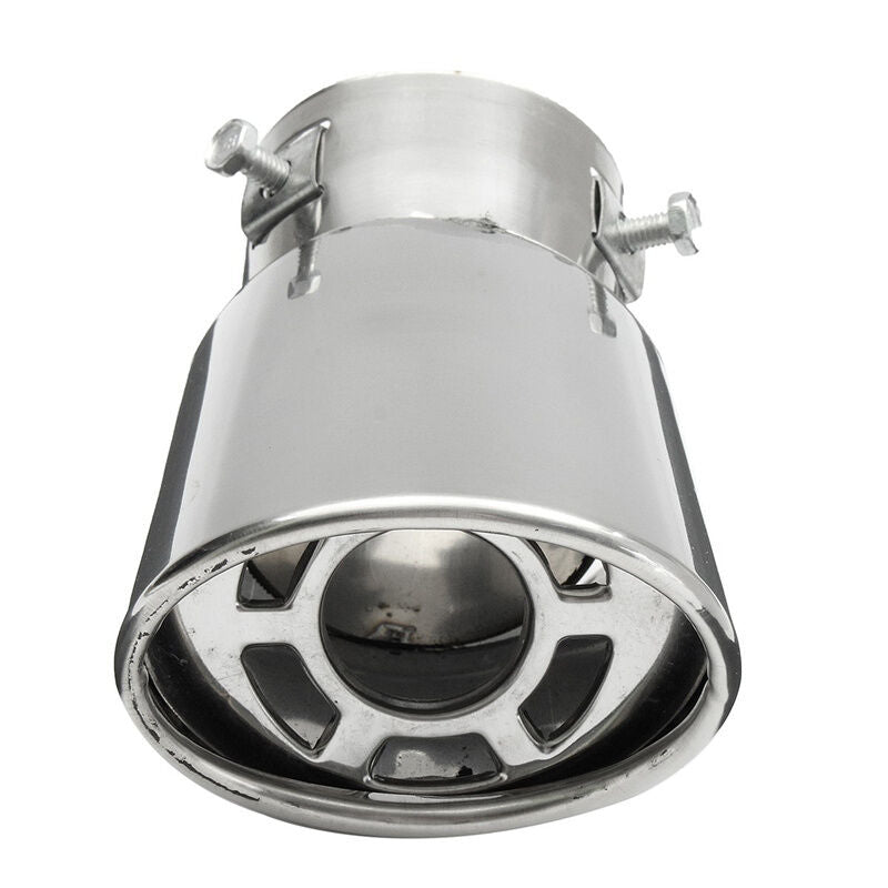 Universal Stainless Steel Chrome Car SUV Round Exhaust Pipe Tail Muffler End Tip