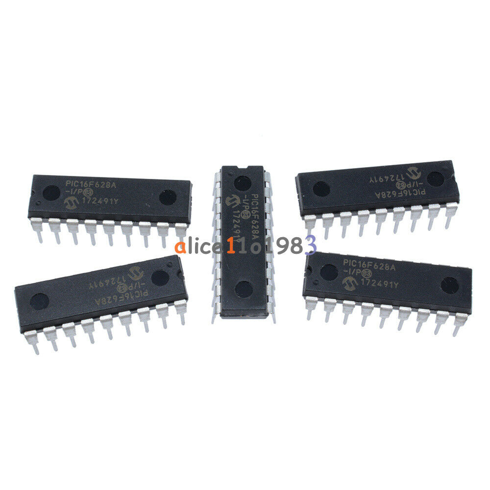 5Pcs IC Microchip DIP-18 PIC16F628A-I/P 16F628A DIP18 Microcontroller