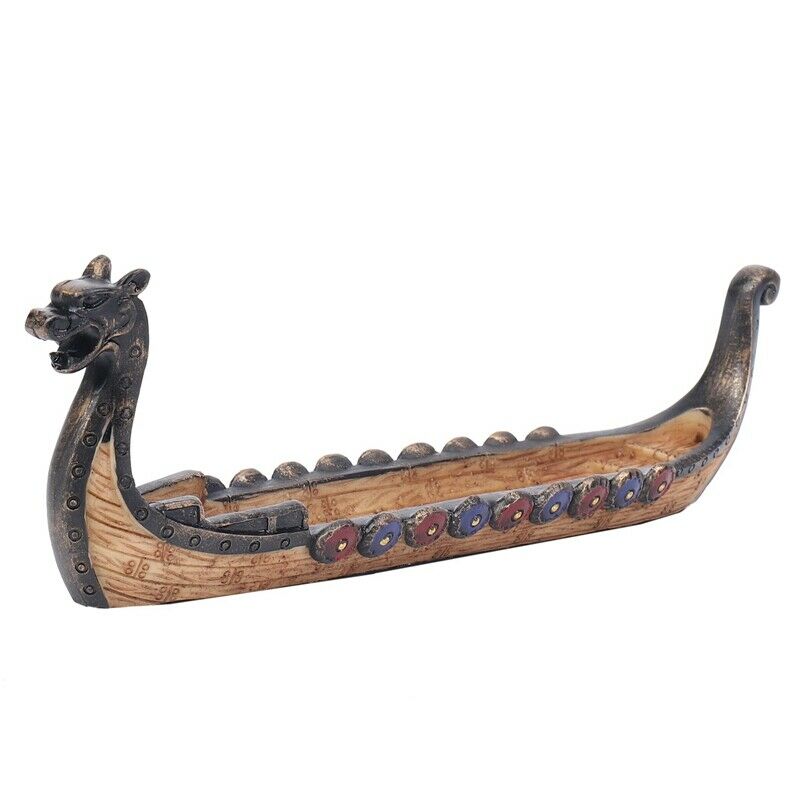 Dragon Boat Incense Stick Holder Burner Hand Carved Carving Censer Ornaments RR1