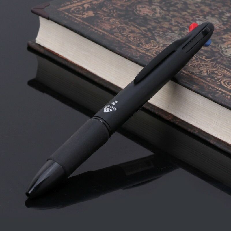 Multicolor 4 in 1 Ballpoint Pen 0.7mm Red Green Blue Refill Office School Supply