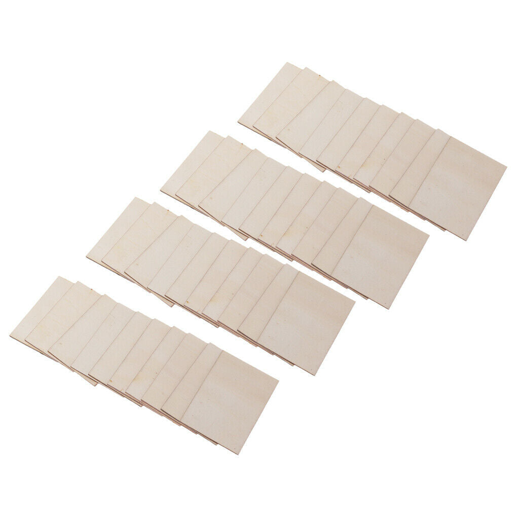 40 Blank Wood Plaque Engraving Machine Unpainted Unfinished Wood for Pyrography