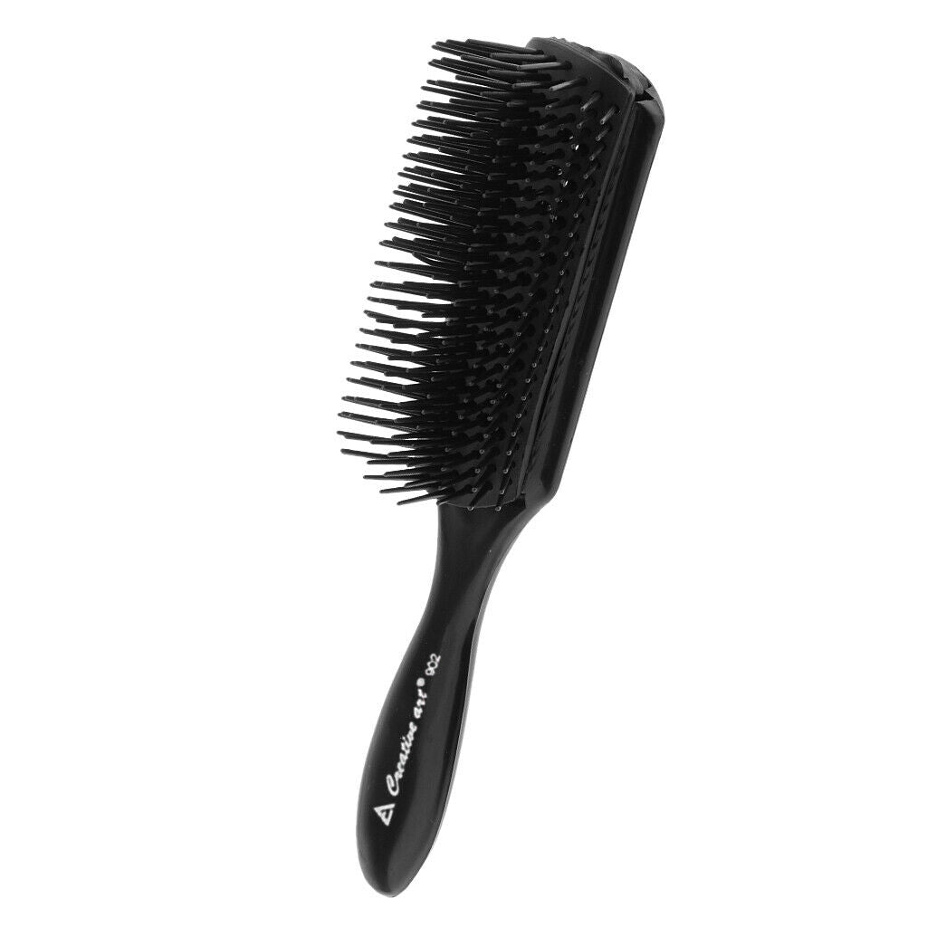 Black Salon Adjustable Anti-Static Hairdressing Hair Styling Comb Brush Tool -