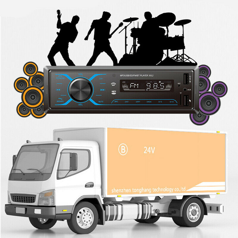 24V Trucks 4-Channel Digital Bluetooth Audio SD/FM/WMA/MP3 Radio Stereo Player