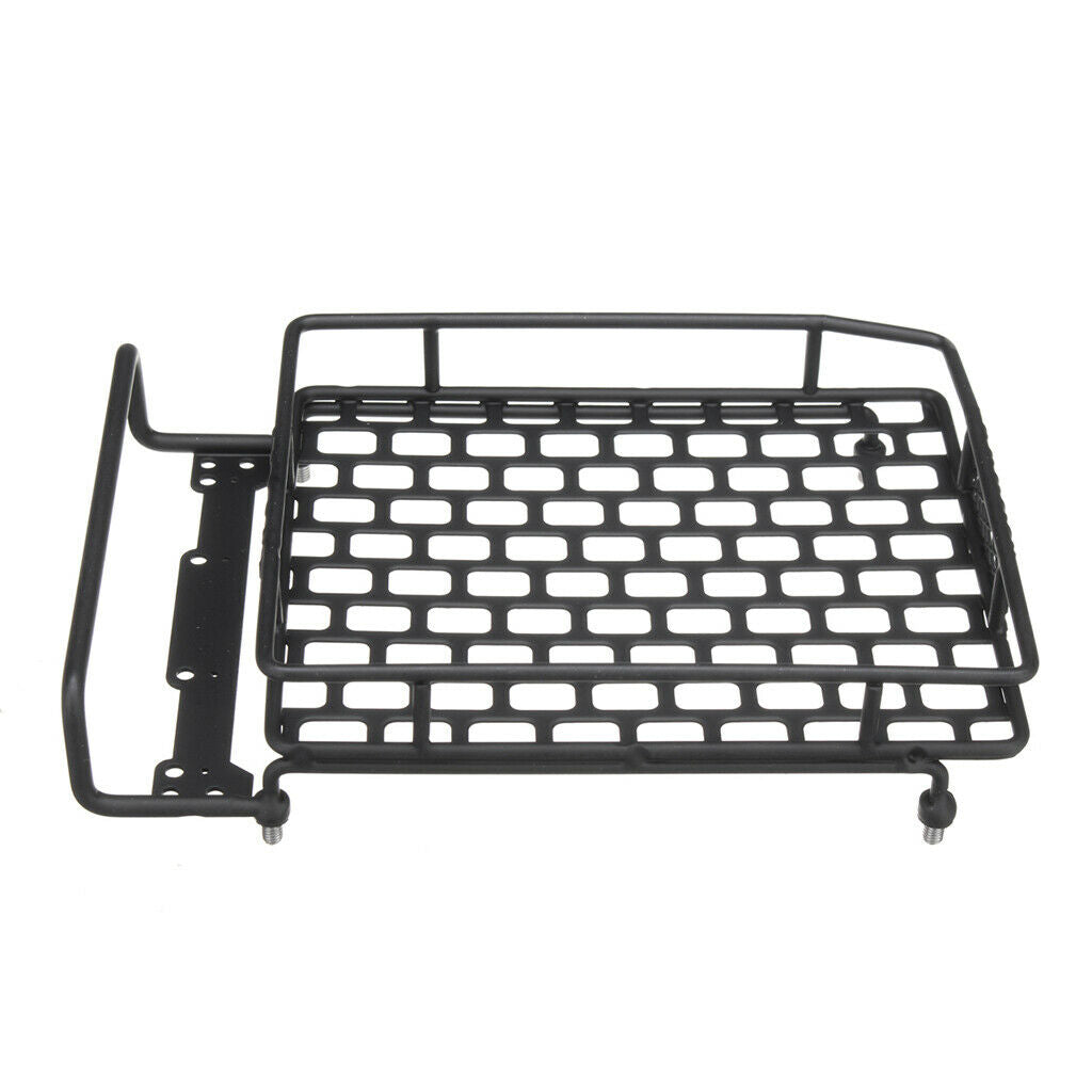 Luggage Roof Rack with 4 LED Light Bar for 1:10th RC Vehicles Rock Crawler Rally