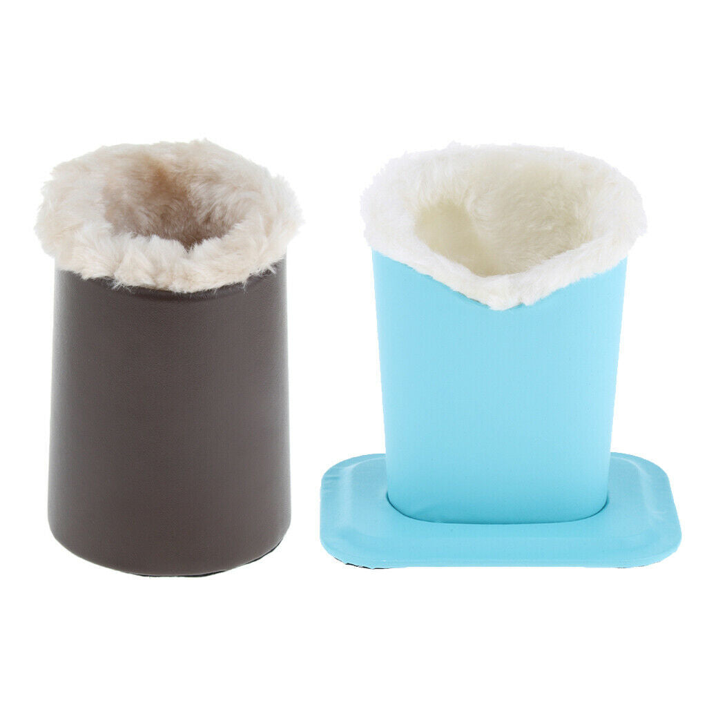 2x Soft Plush Lined Eyeglasses Holder Eyeglass Sunglasses Glasses Stand Case