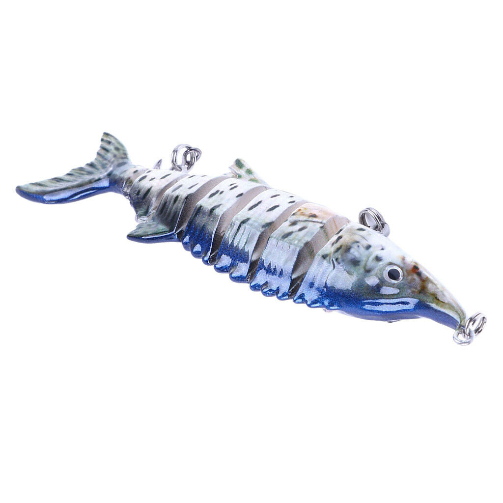 7-Segment Multi-Jointed Artificial Swimbait Hard Topwater Bass Lures 11cm