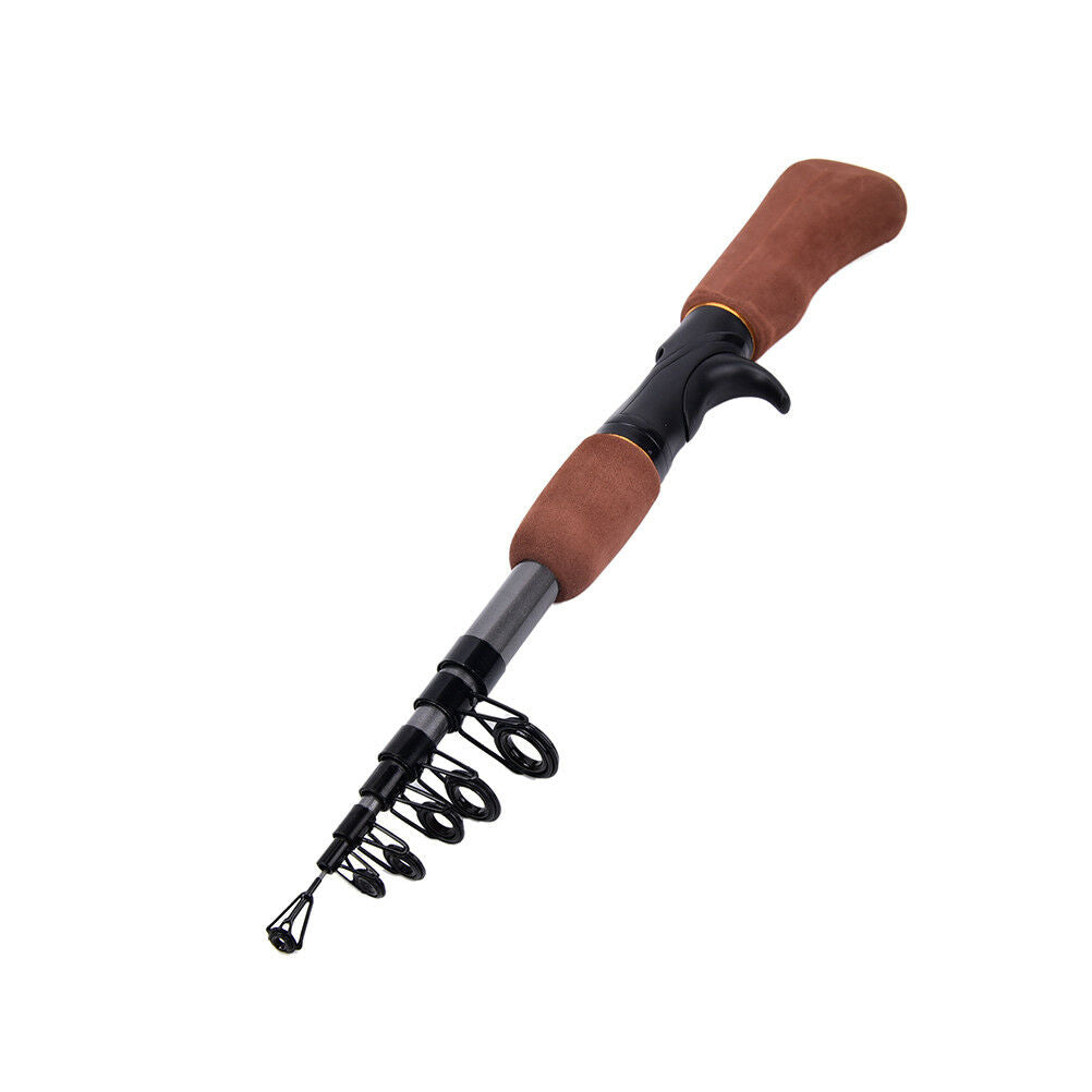 Carbon Fiber Telescope Fishing Rod Sea Rock Travel Spinning Pole Portable B Kt