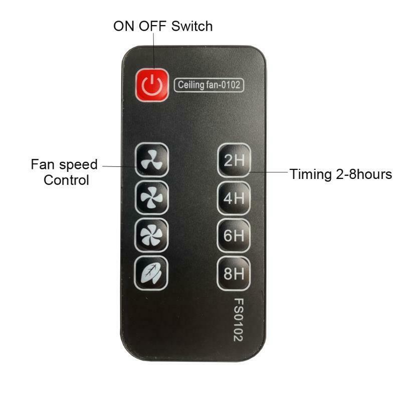 USB Rechargeable Remote Control 8hours Timer 4 Speed Ceiling Fan for Tent Home
