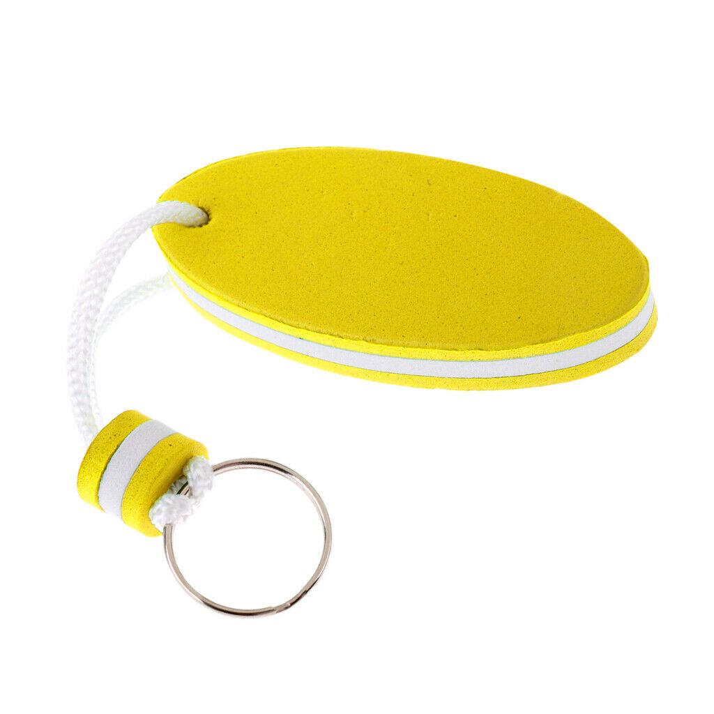 Prettyia Floating Foam Keychain Fishing Boat Buoy Key Boat Key Ring Yellow
