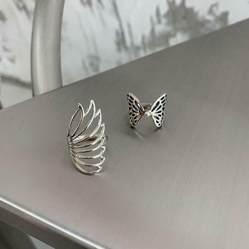 Fashion Butterfly Shaped Wedding Engagement Promise Statement Anniversary Rings