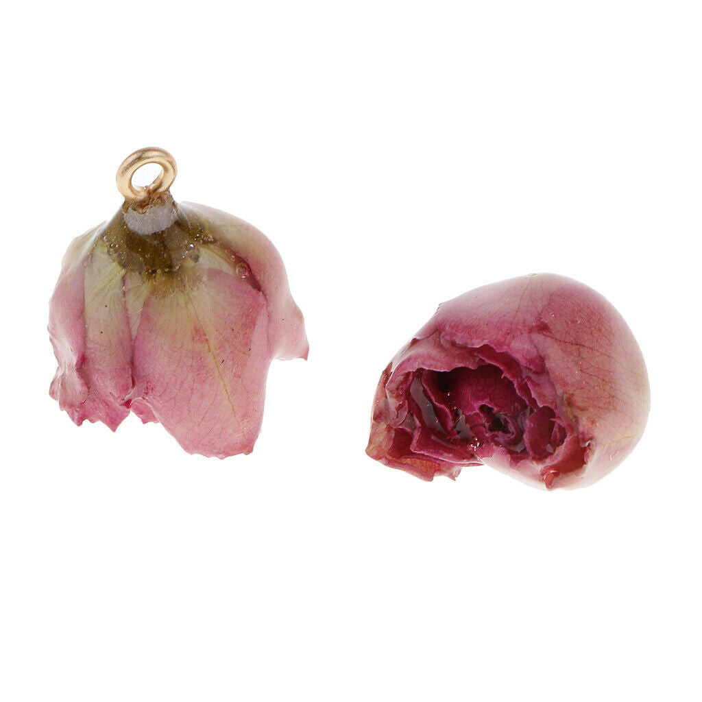 8Pcs   Real   Dried   Rose   Charms   Flower   Pendants   for   DIY   Jewelry