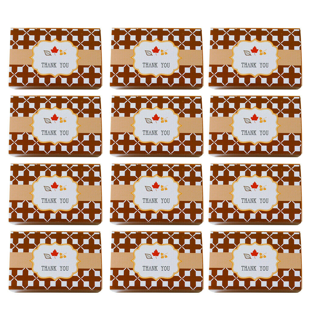 12Pcs Thank You Candy Gift Box Wedding Favor Boxes
