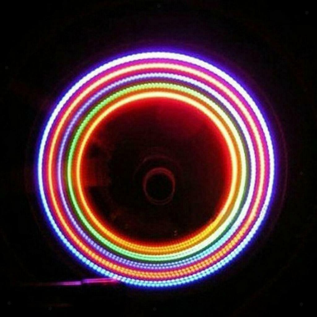 Led Bike Wheel Lights - Waterproof Bright Bicycle Light Strip (2 Pack), Cool