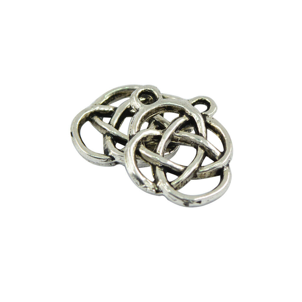 50pcs Celtic Knot Connector Beads Earring Bracelet DIY Making 17.5x13 mm