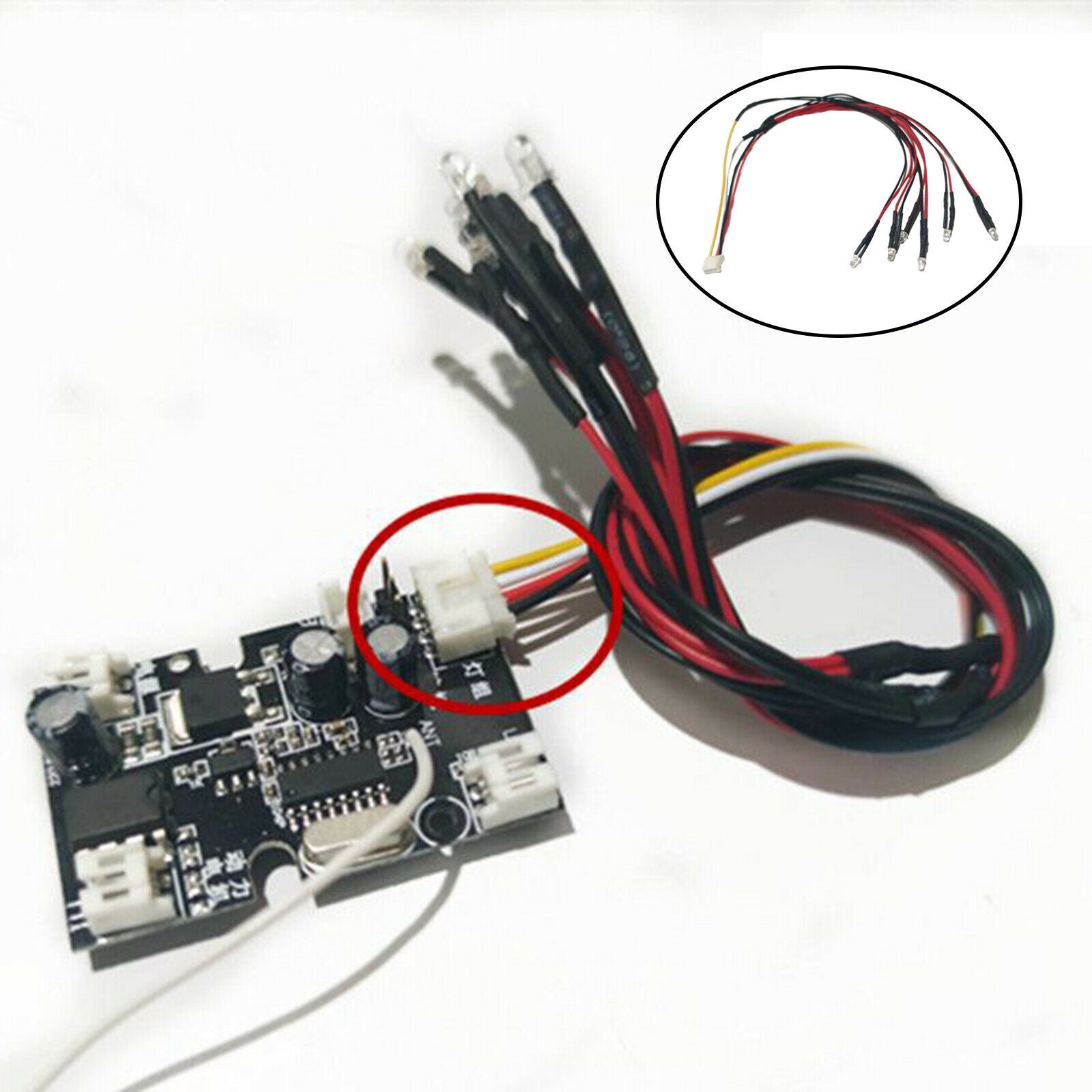 6 LED High Bright Headlights Lamp for WPL D12 1:10 RC Car Hobby Accessory