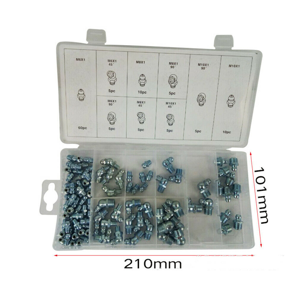 110tlg Grease Nipple Assortment Conical Grease Nipple, M6 M8 And M10